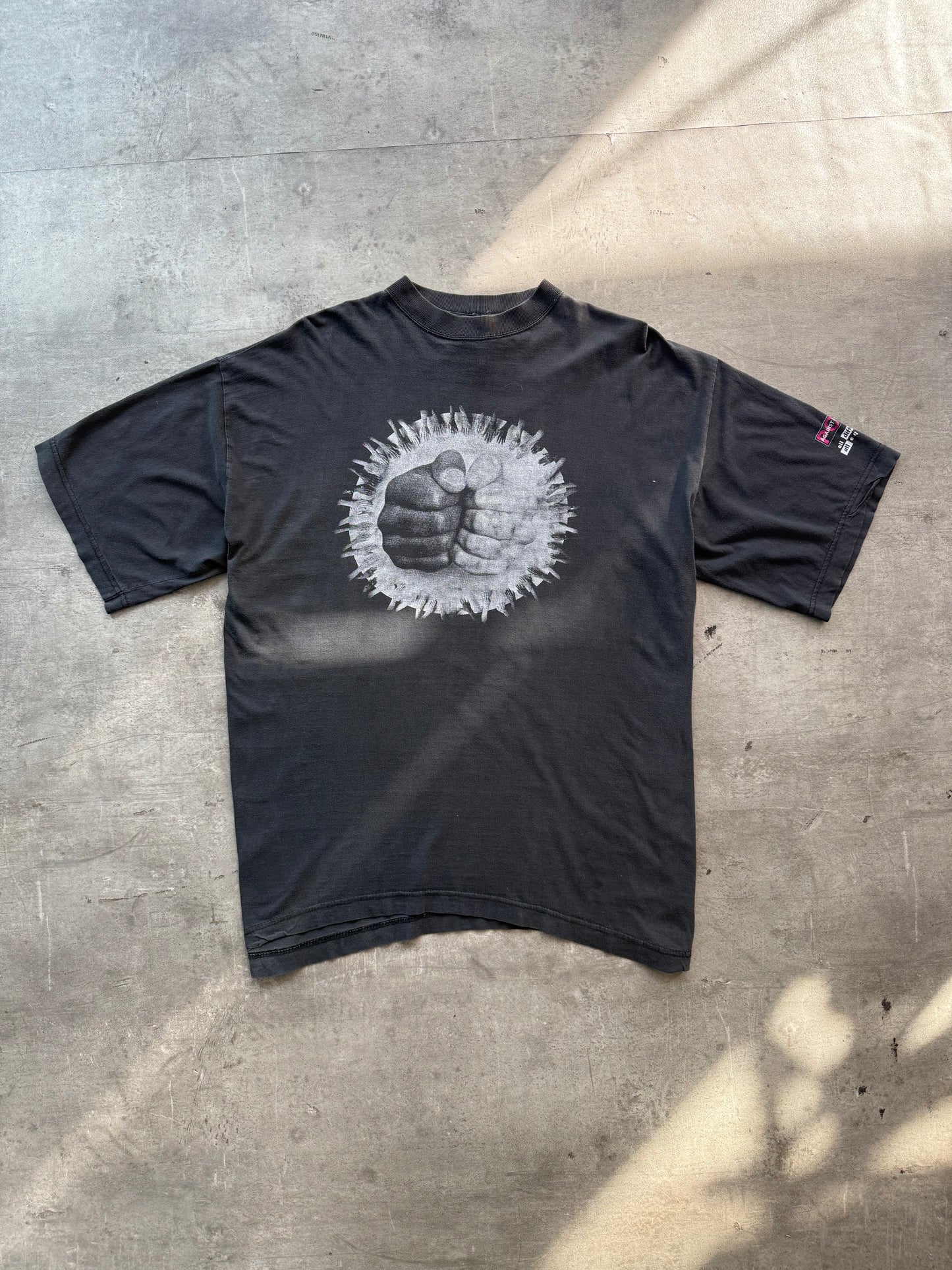 1990s Racism Beat It Washed Graphic Tee