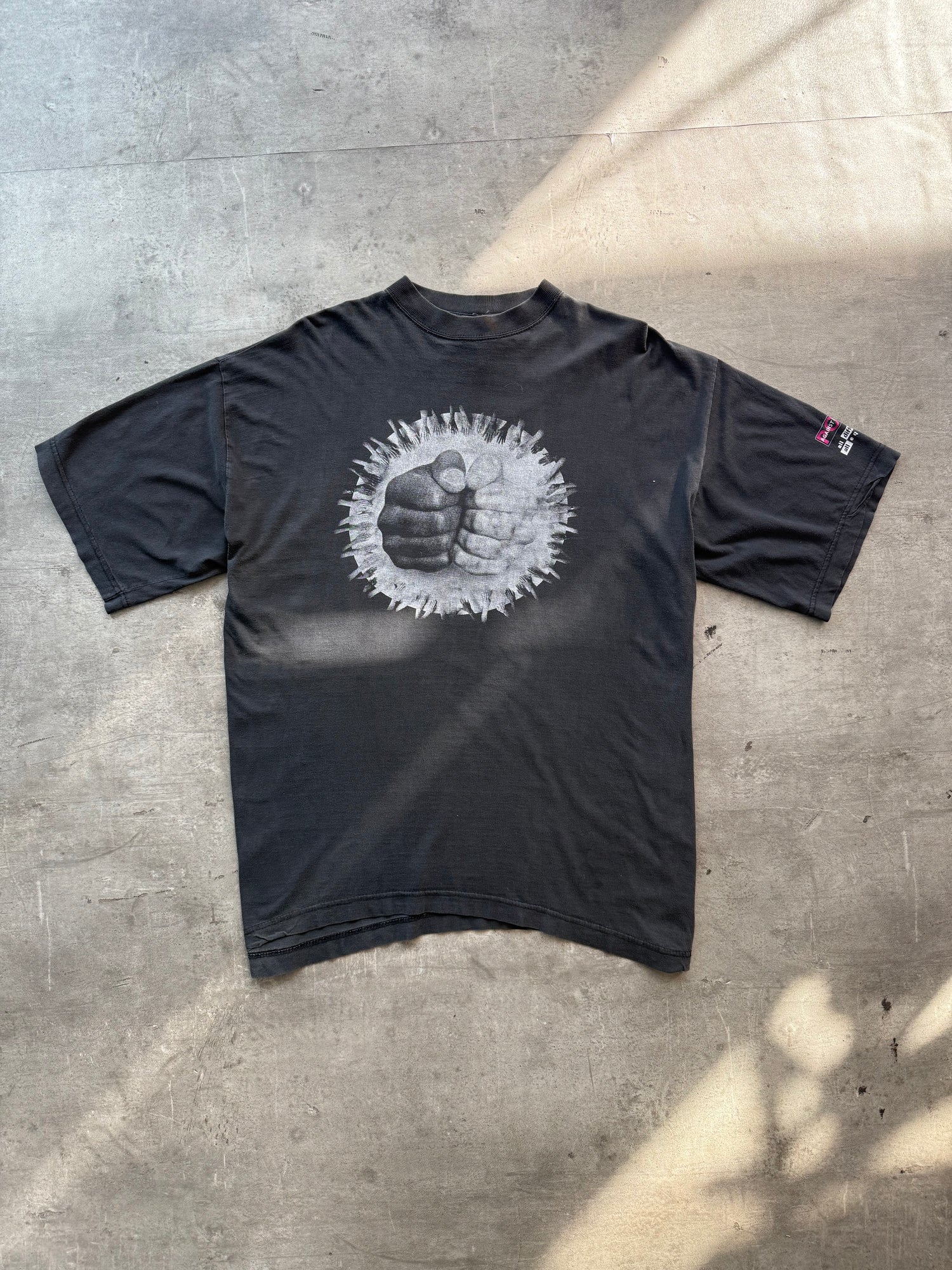 1990s Racism Beat It Washed Graphic Tee