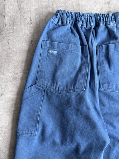 Kappy Korea Two Tuck Pleated Kation Pants - Blue