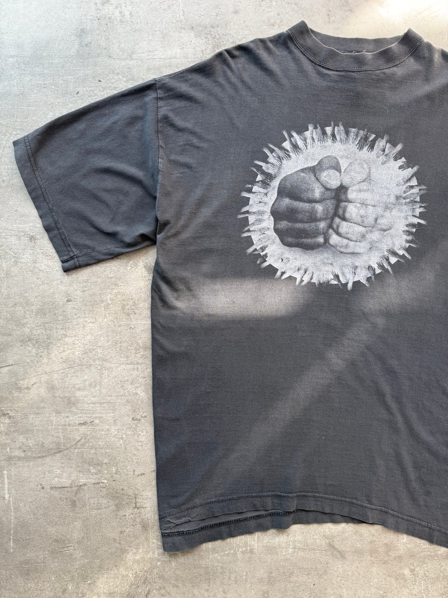 1990s Racism Beat It Washed Graphic Tee