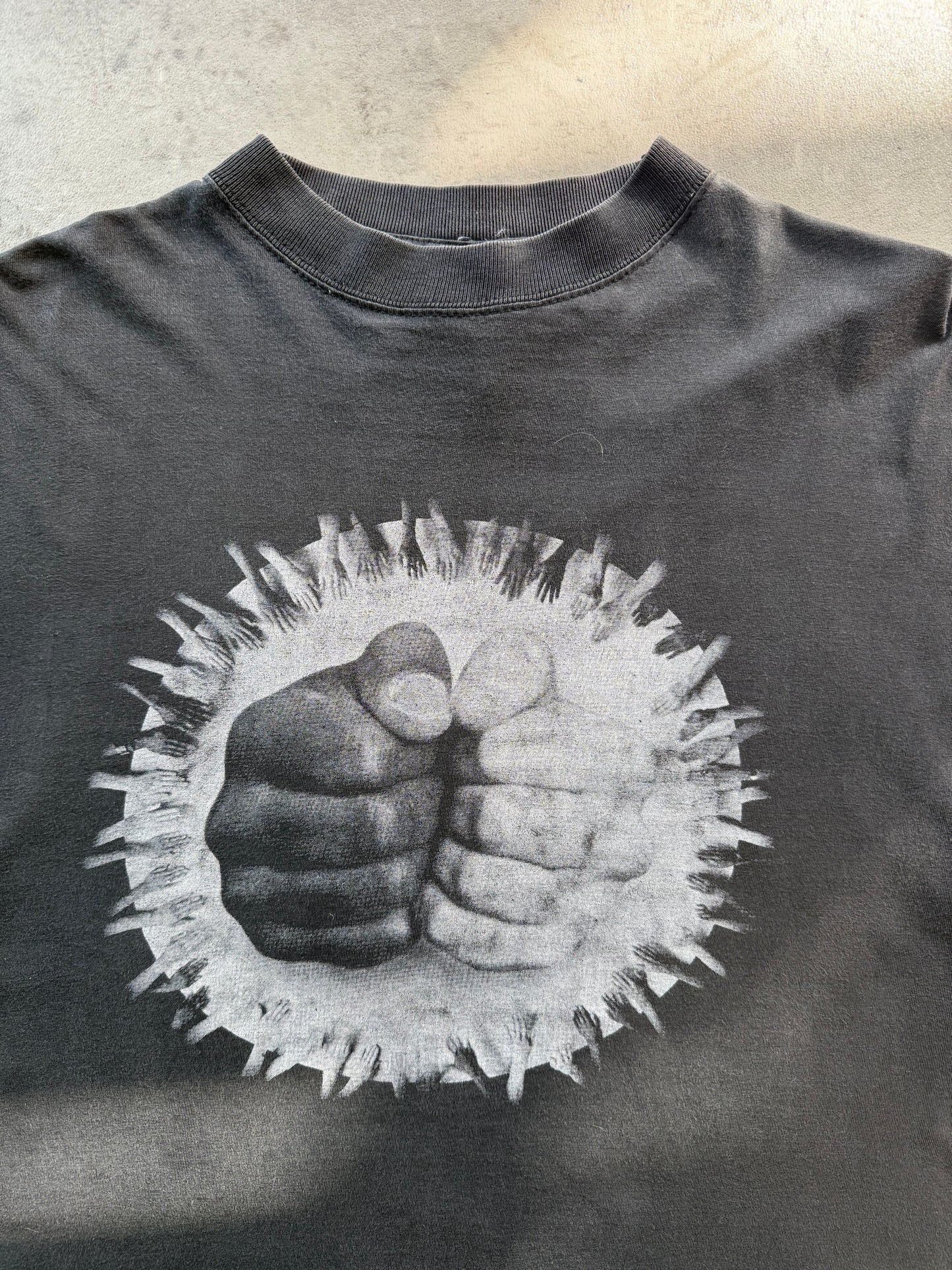 1990s Racism Beat It Washed Graphic Tee