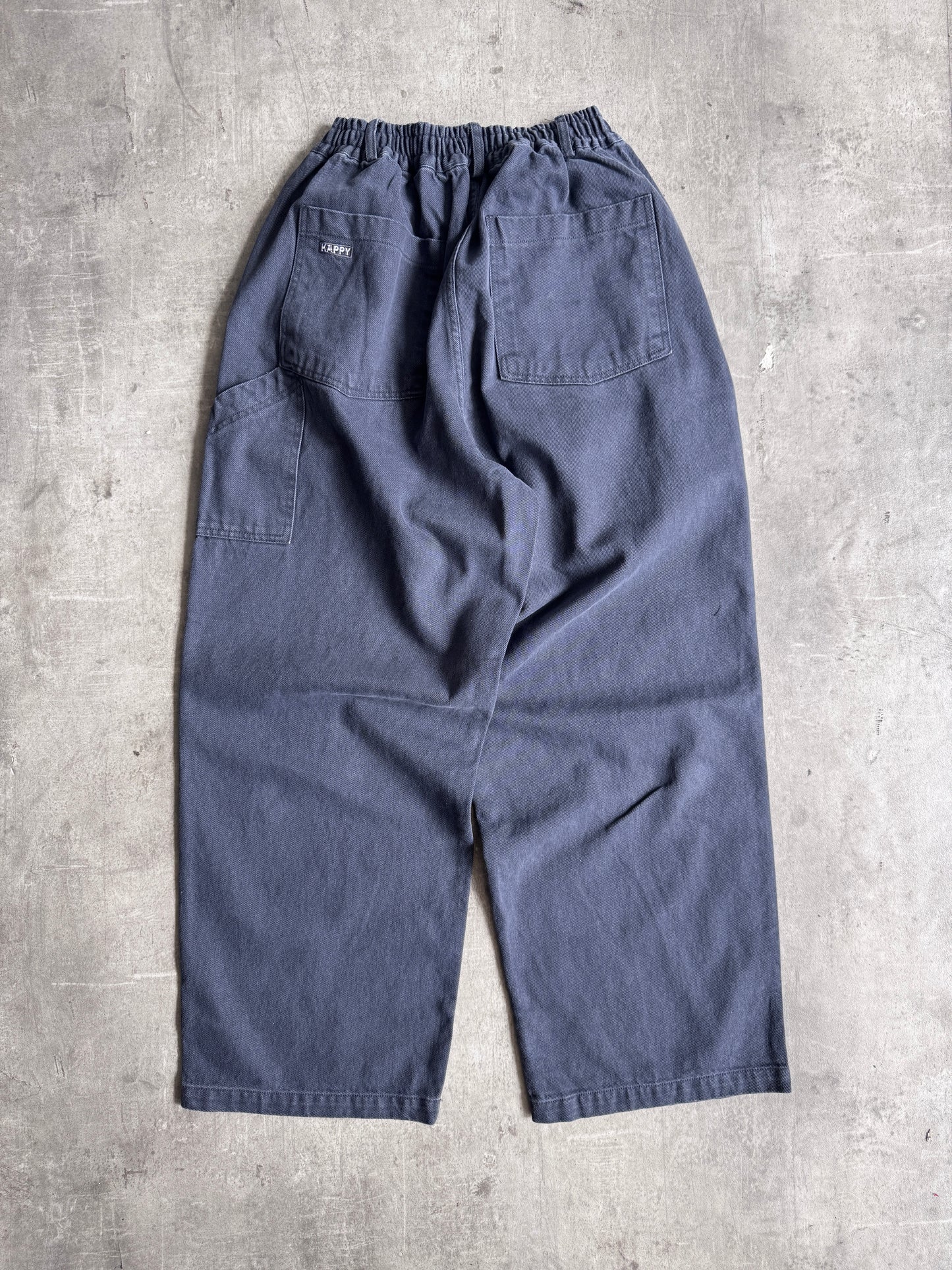 Kappy Korea Two Tuck Pleated Kation Pants - Dark Grey