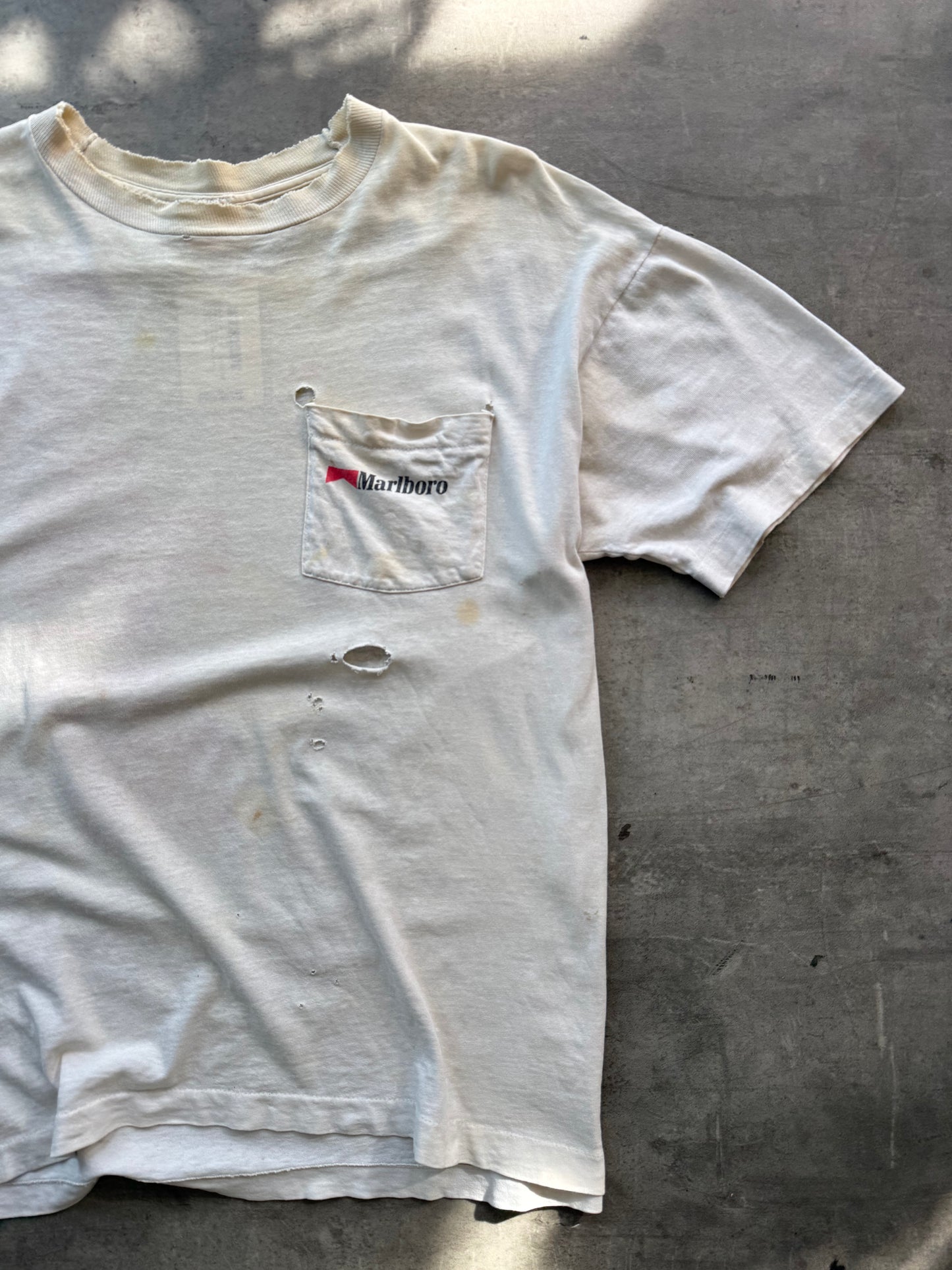 1990s Marlboro Super Distressed Cowboy Single Stitch Graphic Tee
