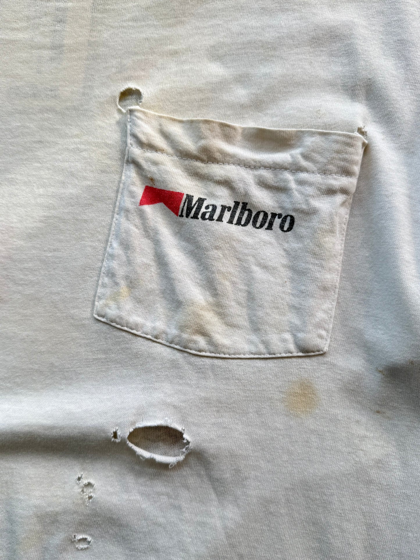 1990s Marlboro Super Distressed Cowboy Single Stitch Graphic Tee
