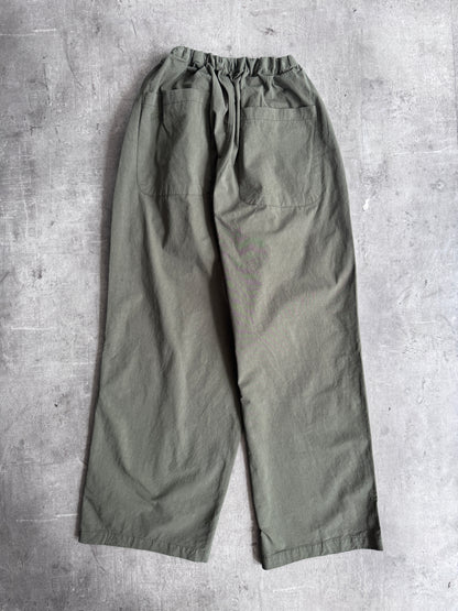 Kappy Korea Two Tuck Pleated Wide Pants - Khaki