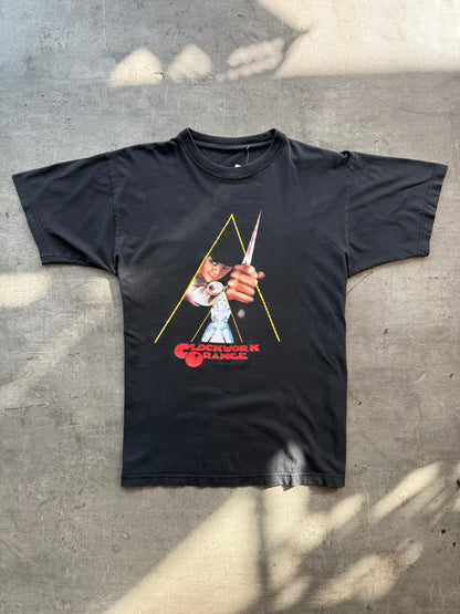 1990s A Clockwork Orange Washed Black Graphic Tee