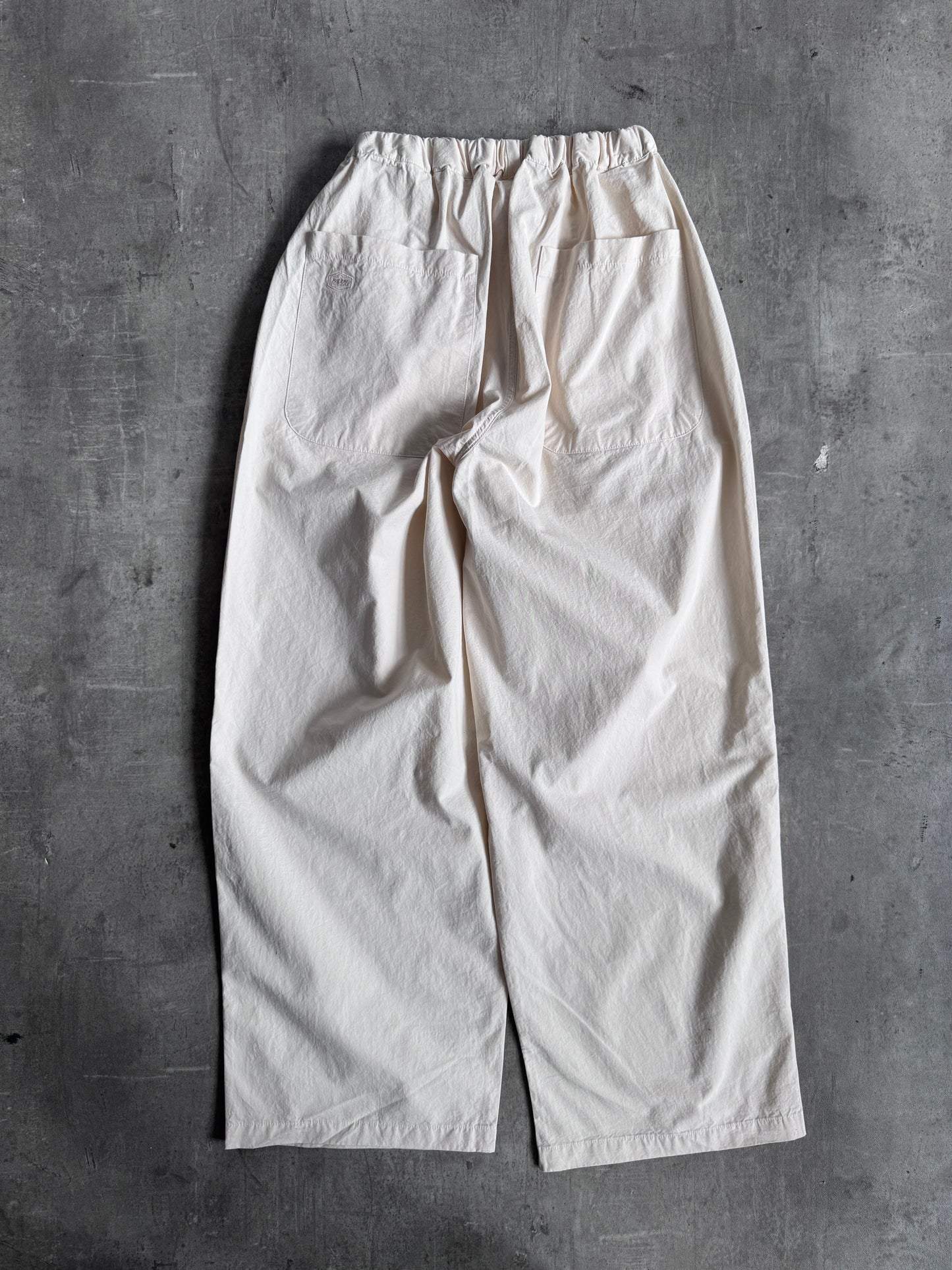 Kappy Korea Two Tuck Pleated Wide Pants - Cream