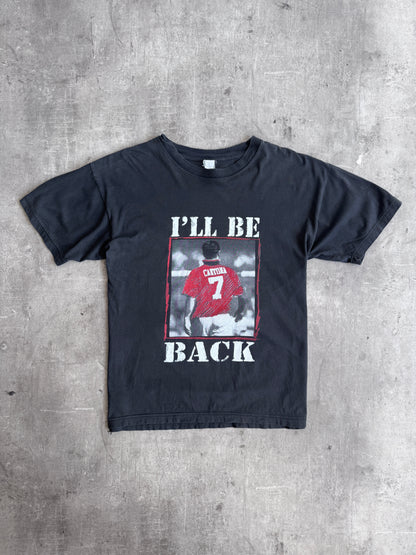 1990's Eric Cantona 'I'll Be Back' Black Graphic Tee