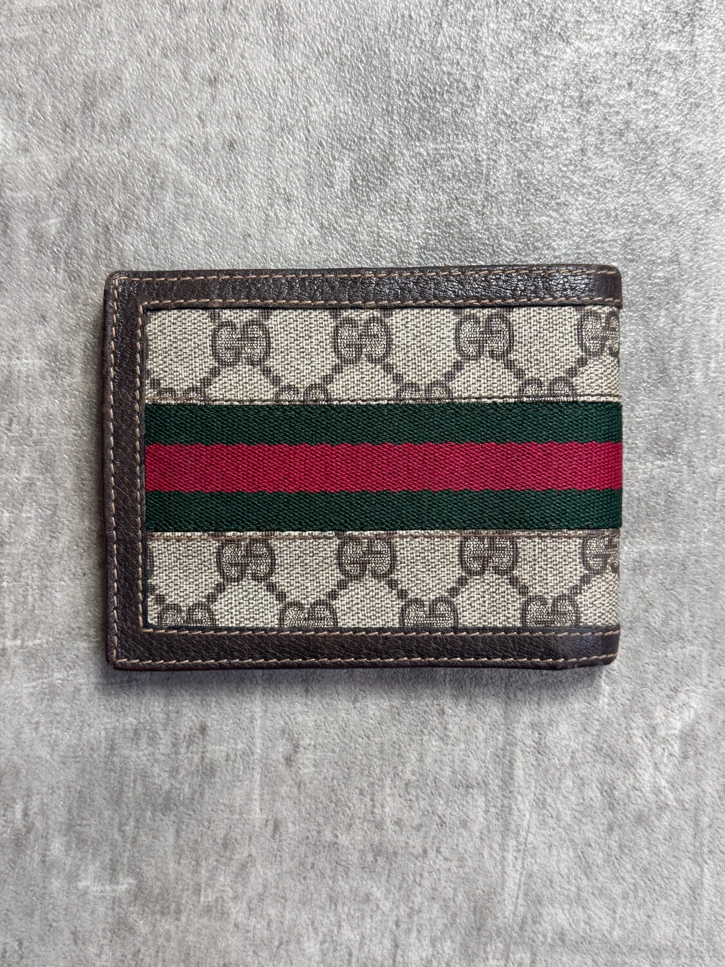 Gucci Ophidia GG Signature Stripe Canvas Wallet