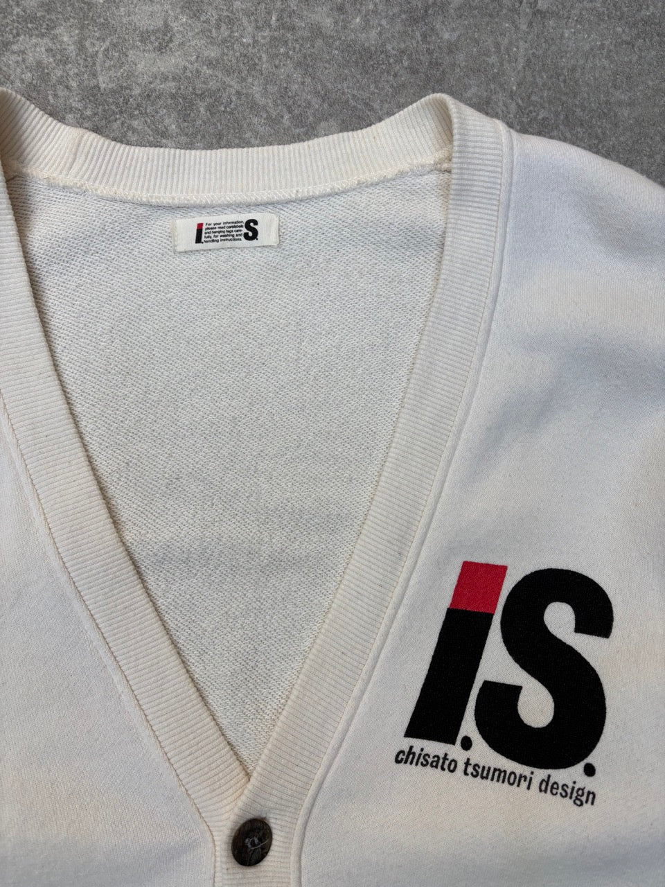 1993 Issey Miyake x Tsumori Chisato Printed Logo Cotton Cardigan