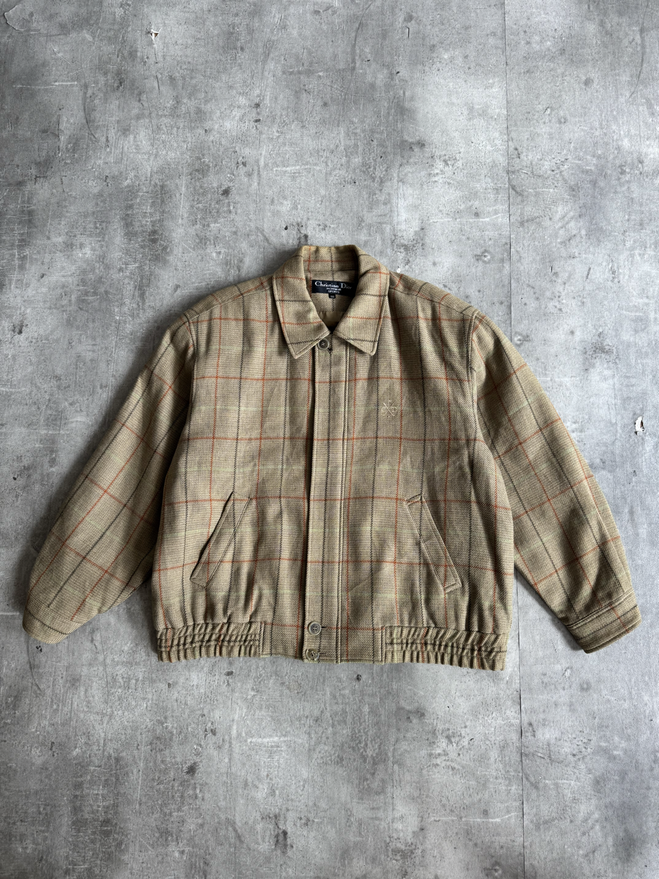 1980's Christian Dior Monsieur Sports Woven Check Bomber Jacket
