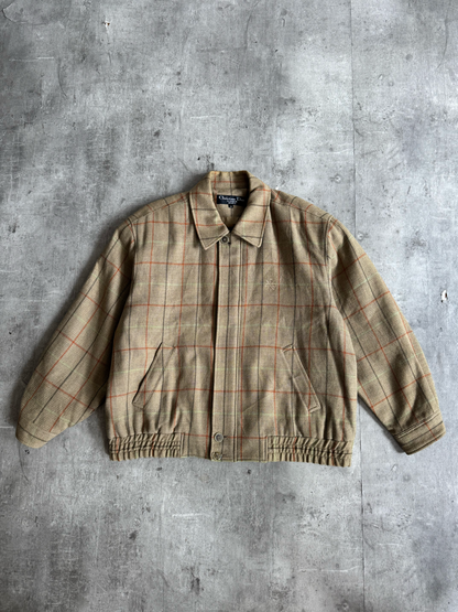 1980's Christian Dior Monsieur Sports Woven Check Bomber Jacket