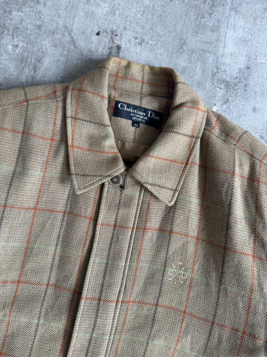 1980's Christian Dior Monsieur Sports Woven Check Bomber Jacket