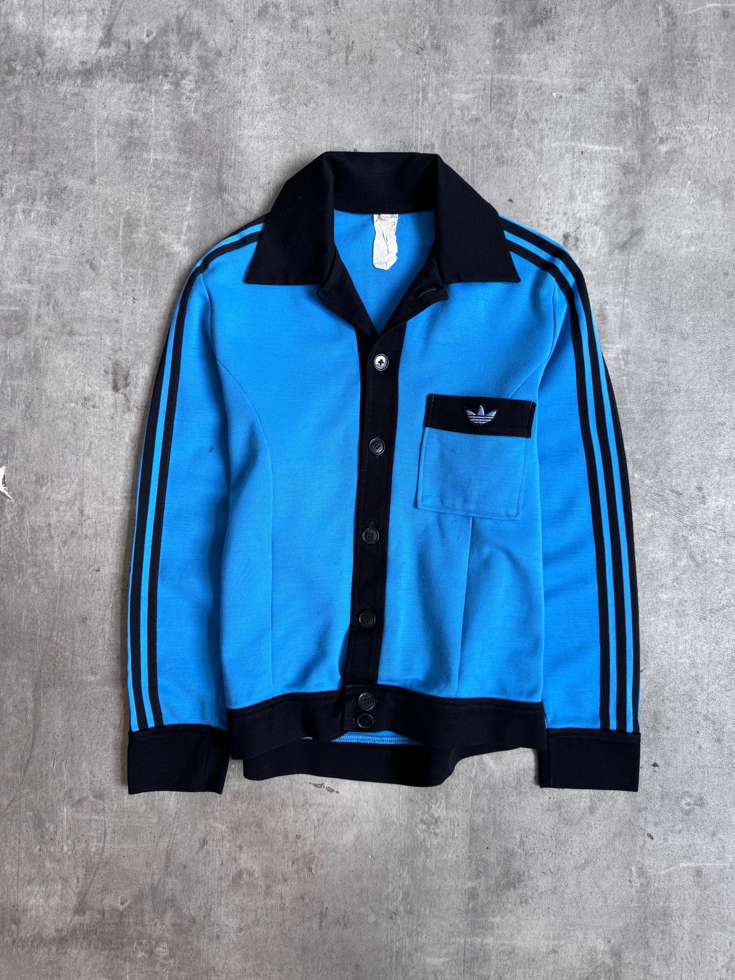 1970s Adidas Blue Button Up Jacket