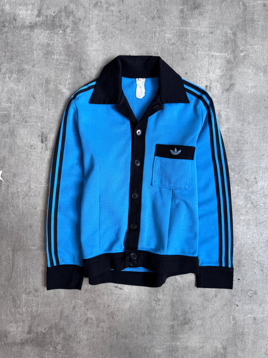 1970s Adidas Blue Button Up Jacket