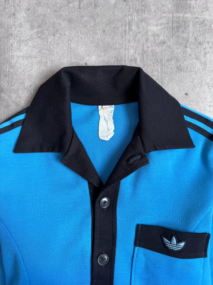 1970s Adidas Blue Button Up Jacket
