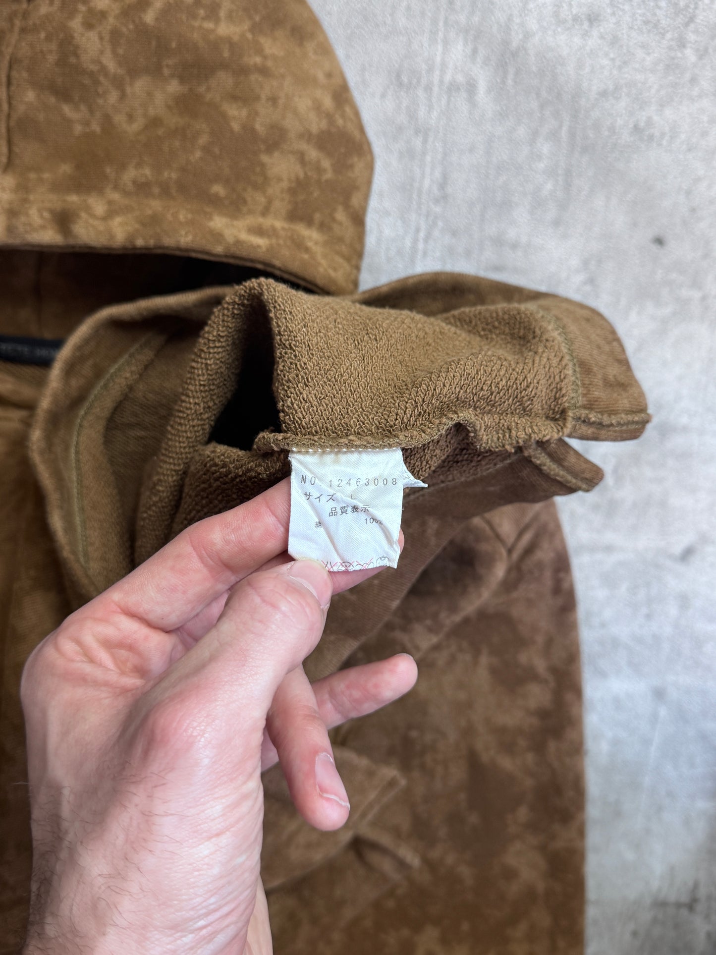 Tete Homme Brown Tie Dyed Full Cotton Hooded Pullover