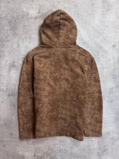 Tete Homme Brown Tie Dyed Full Cotton Hooded Pullover