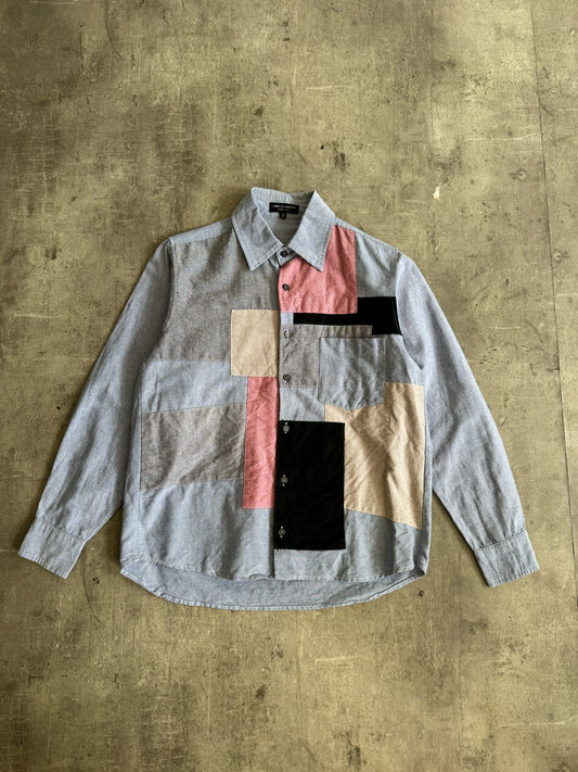 Comme Des Garcons Mixed Panel Patchworked Denim LS Shirt