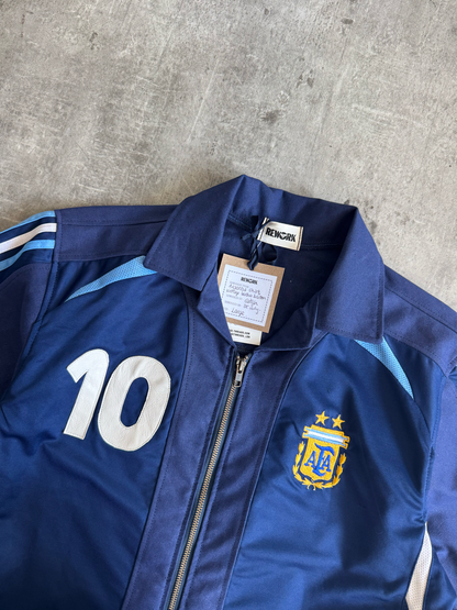 VT Rework: Argentina "Messi 10" Leather Embossed SS Zip Shirt