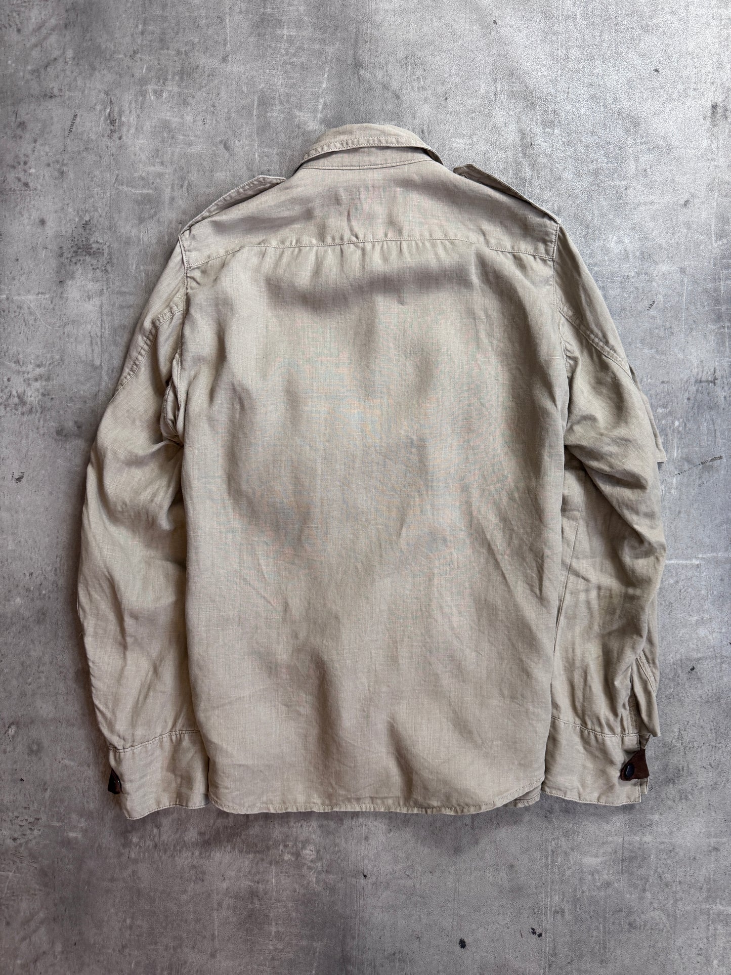Haversack Khaki Hue Linen Engineered Garment Explorer Shirt
