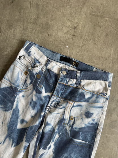 Just Cavalli Patchwork Denim Two Piece Trousers Suit