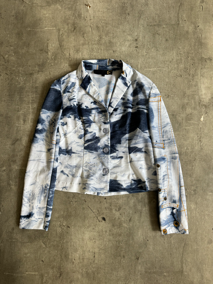Just Cavalli Patchwork Denim Two Piece Trousers Suit