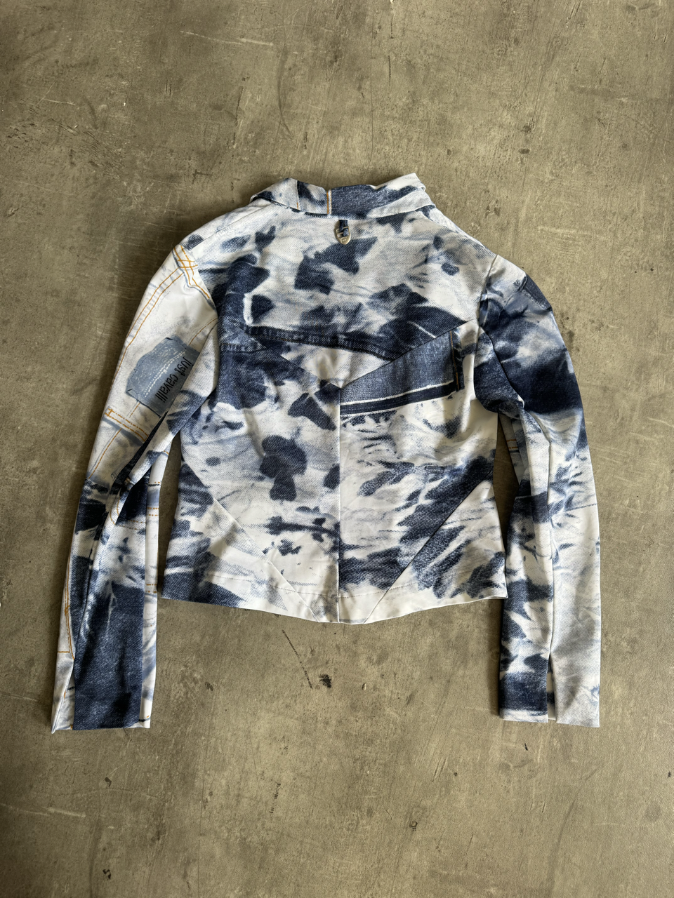 Just Cavalli Patchwork Denim Two Piece Trousers Suit