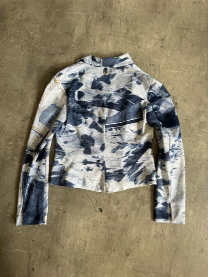 Just Cavalli Patchwork Denim Two Piece Trousers Suit