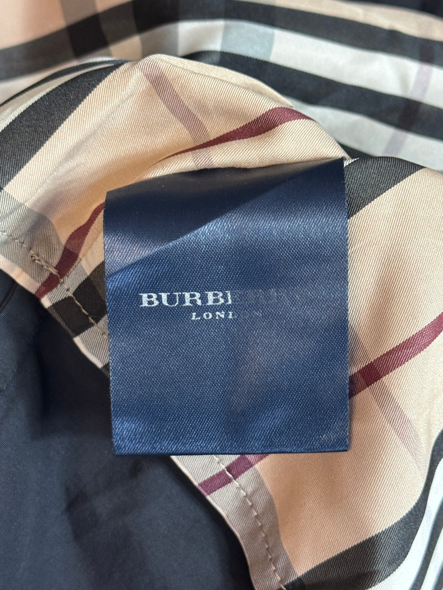 Burberry  Black Nylon Nova Check Lined Harrington Jacket