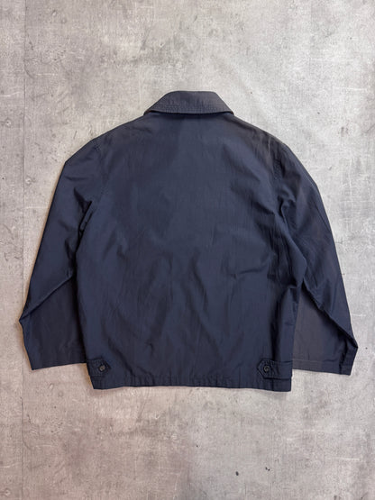 Burberry  Black Nylon Nova Check Lined Harrington Jacket