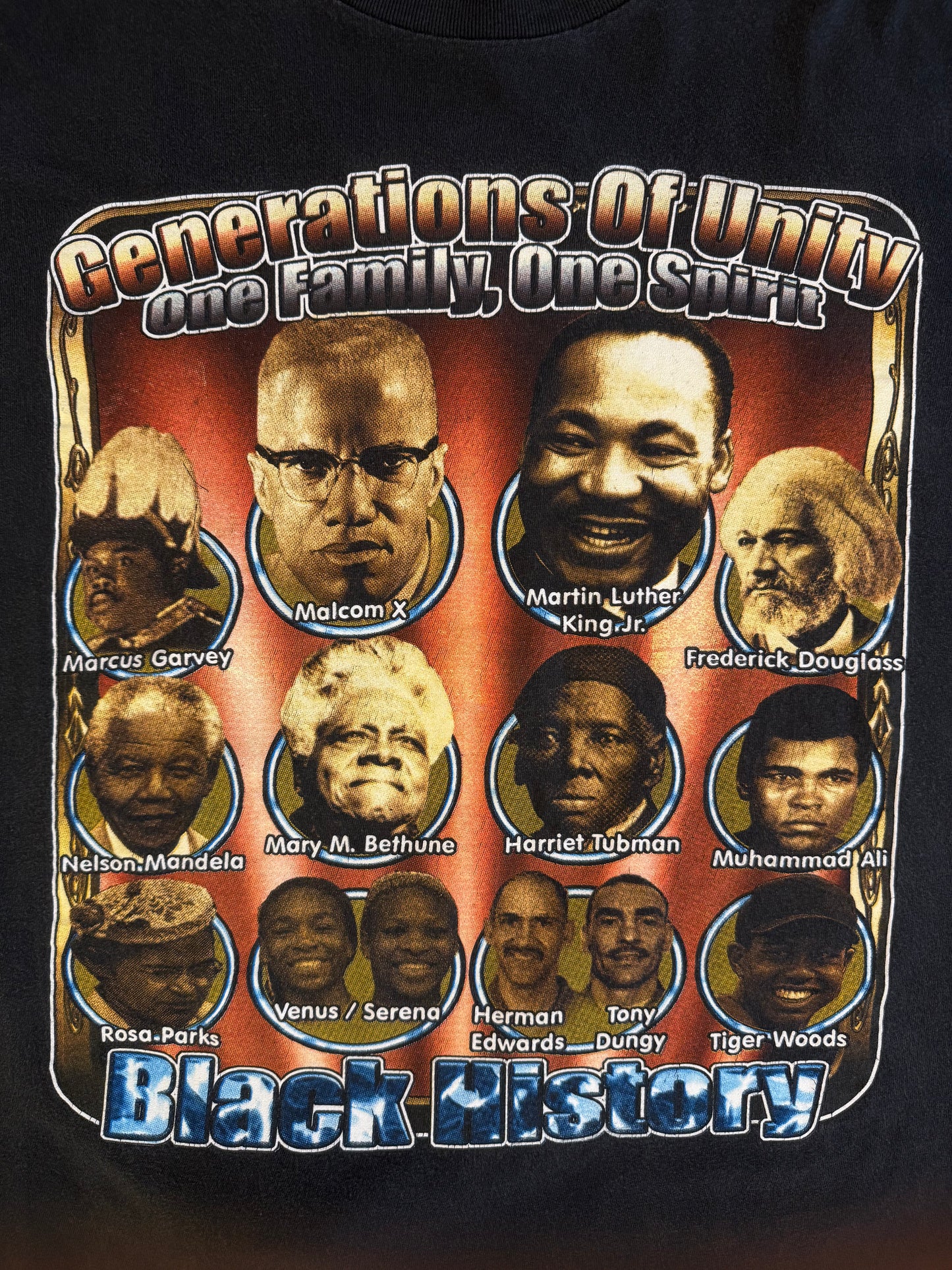 1990s Black History Faces Graphic Tee