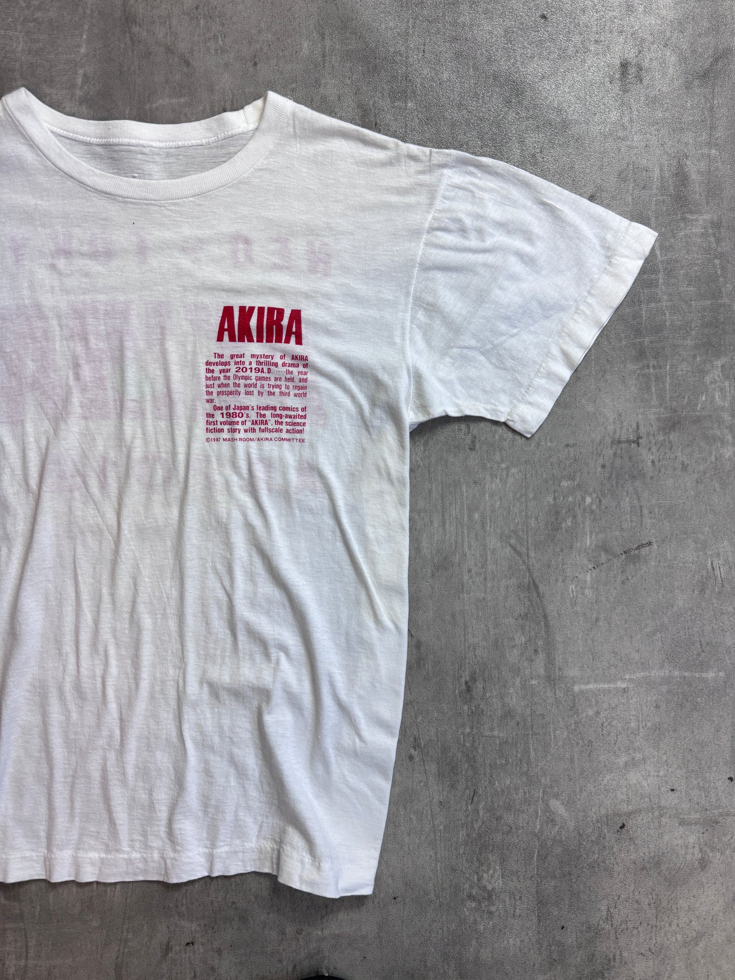 Akira Neo Tokyo Preview White Graphic Print Tee