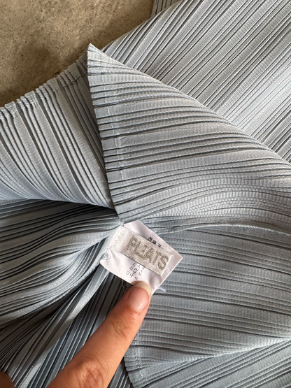 Issey Miyake Pleats Please Powder Blue Crepe Pleat Tanktop