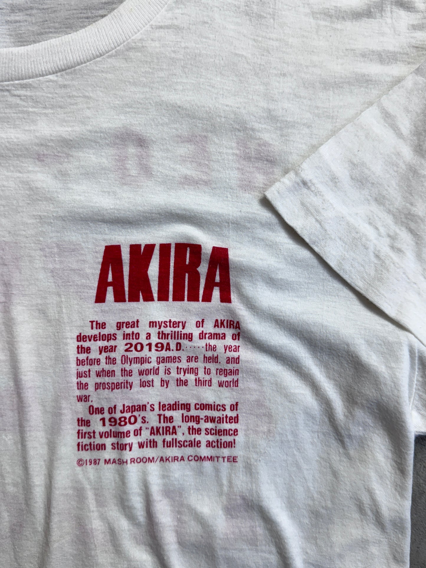 Akira Neo Tokyo Preview White Graphic Print Tee