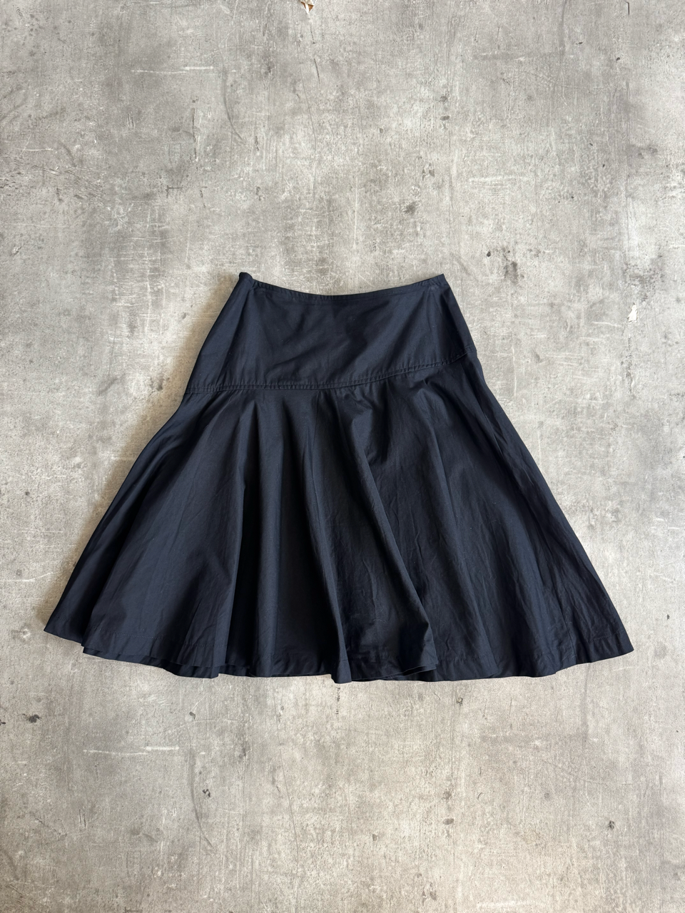A/D 2019 Comme Des Garçons Tricot Black Cotton Midi Skirt