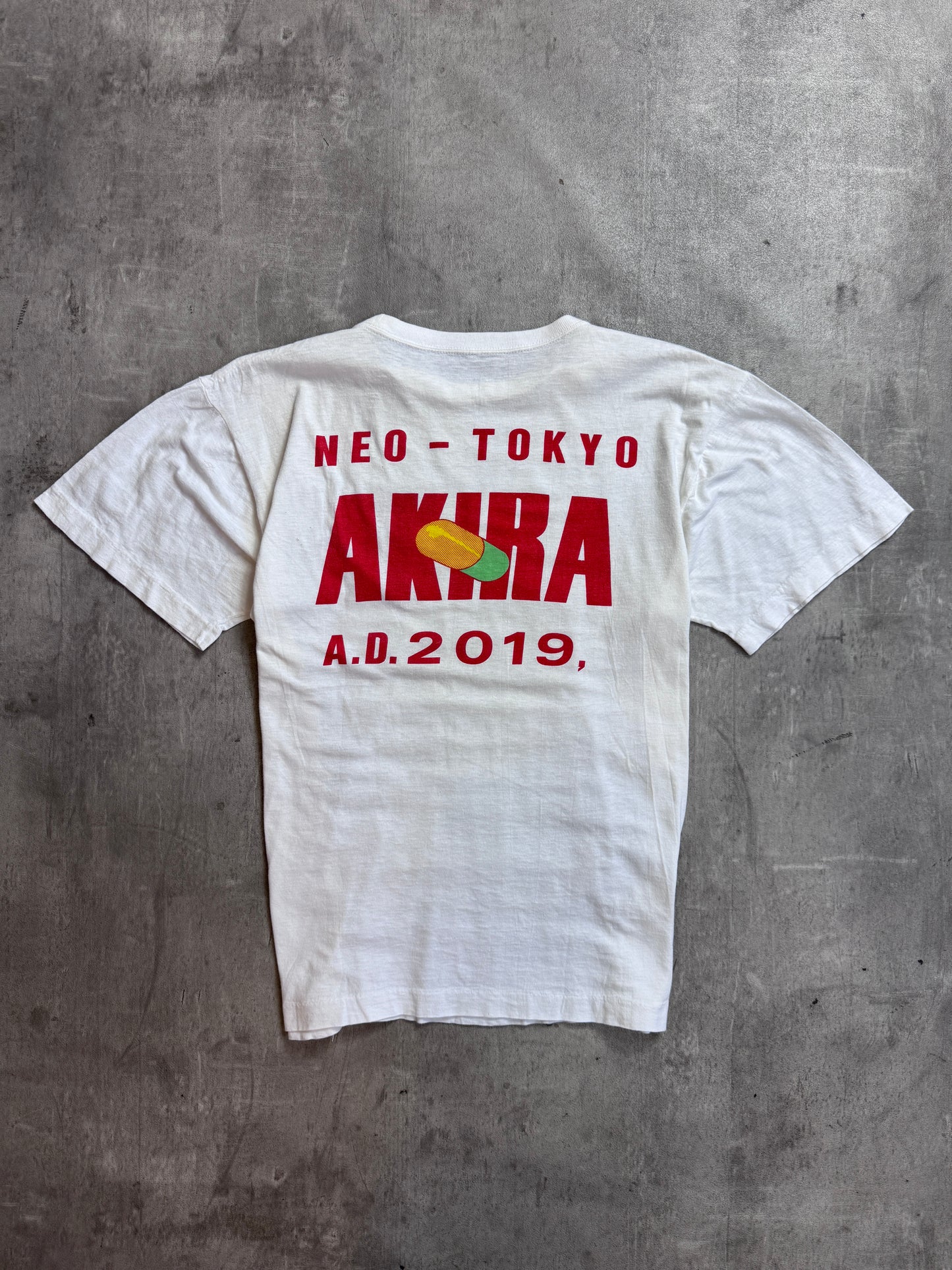 Akira Neo Tokyo Preview White Graphic Print Tee