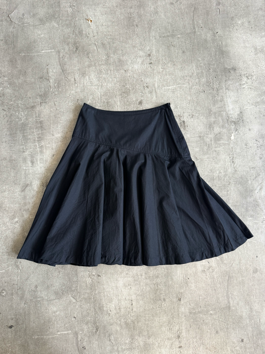 A/D 2019 Comme Des Garçons Tricot Black Cotton Midi Skirt