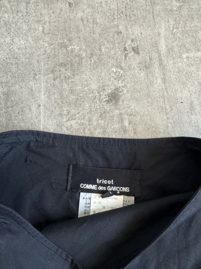 A/D 2019 Comme Des Garçons Tricot Black Cotton Midi Skirt