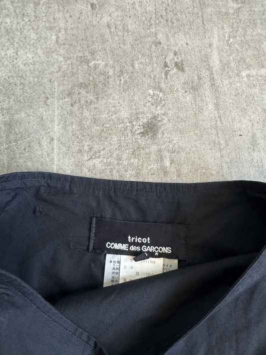 A/D 2019 Comme Des Garçons Tricot Black Cotton Midi Skirt