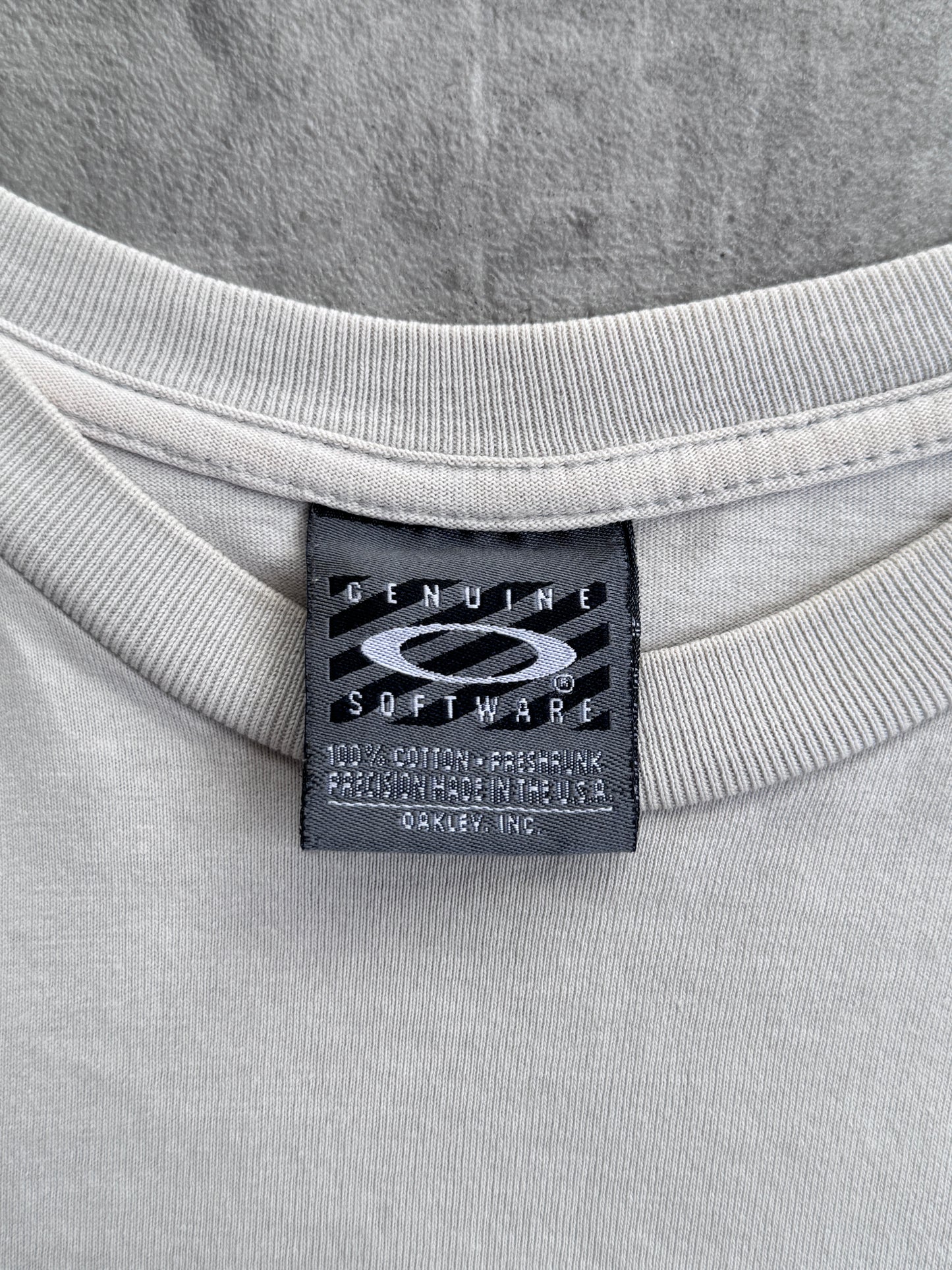 2000s Oakley 'Racing Jacket' Beige Tee