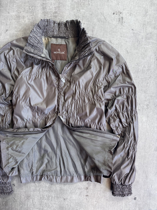 Moncler Taupe Lightweight Cinch Stitch Detailed Jacket