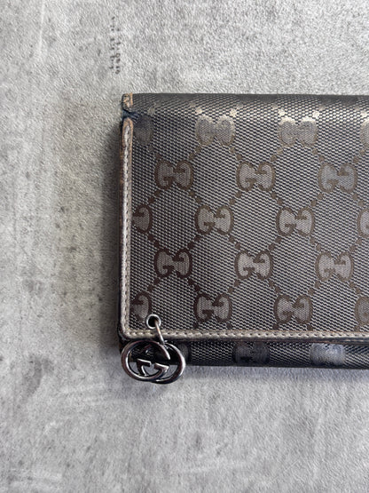 Gucci GG Monogram Bronze Imprime Continental Zip Purse