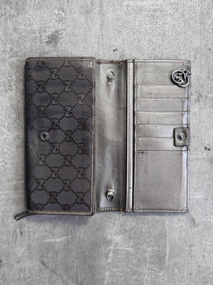 Gucci GG Monogram Bronze Imprime Continental Zip Purse