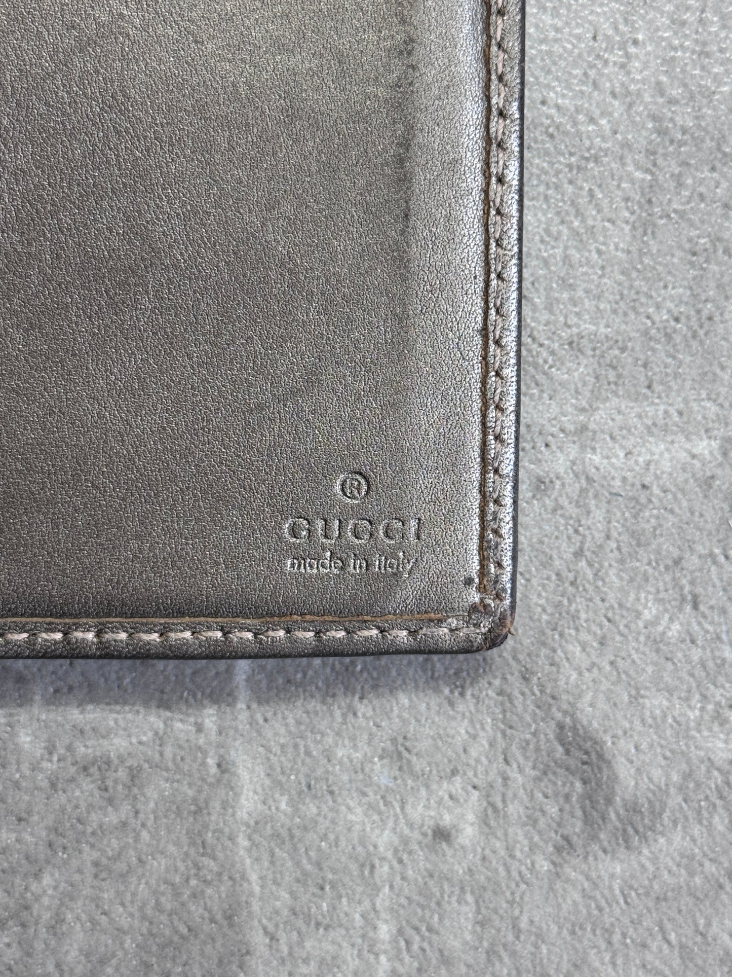 Gucci GG Monogram Bronze Imprime Continental Zip Purse