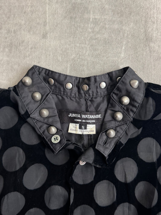 CDG Junya Watanabe Polka Dot Mesh Sleeveless Shirt