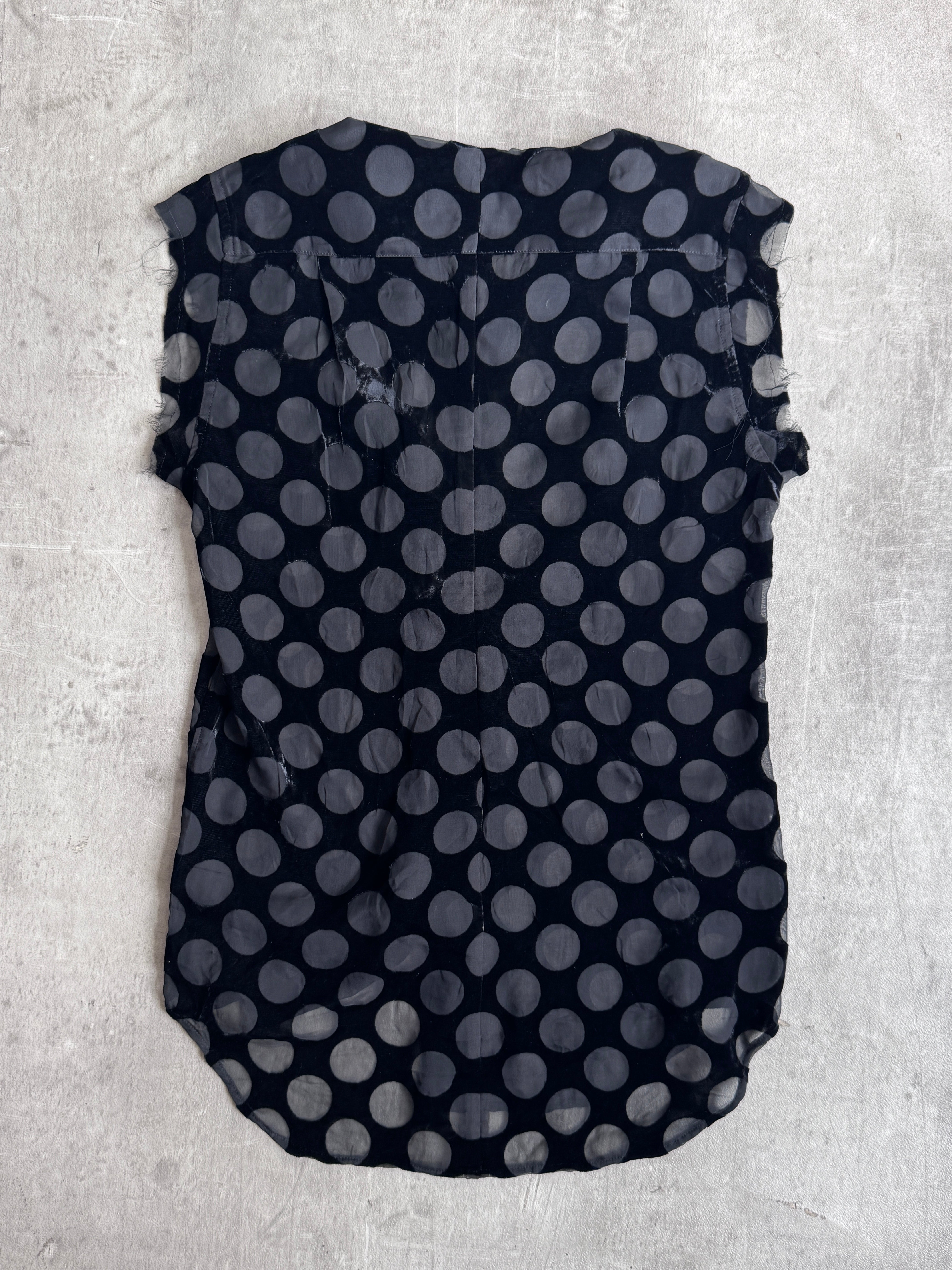 CDG Junya Watanabe Polka Dot Mesh Sleeveless Shirt – Vintage
