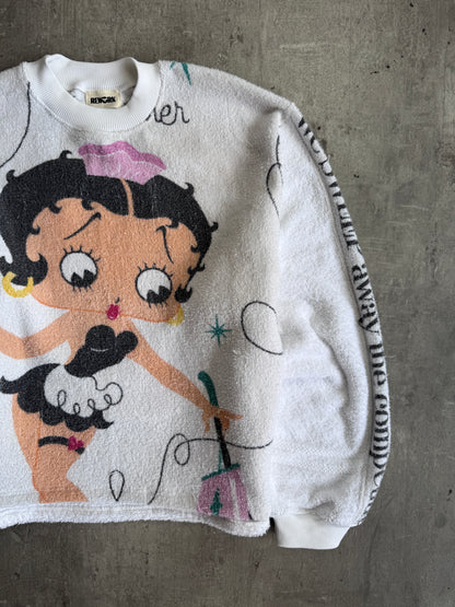 VT Rework: Betty Boop Terry Cloth Crewneck