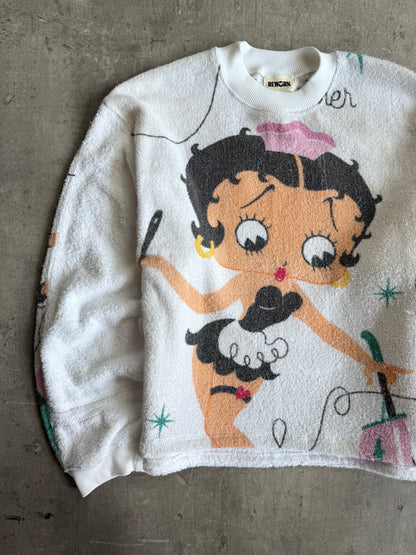 VT Rework: Betty Boop Terry Cloth Crewneck
