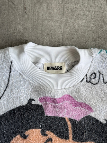 VT Rework: Betty Boop Terry Cloth Crewneck